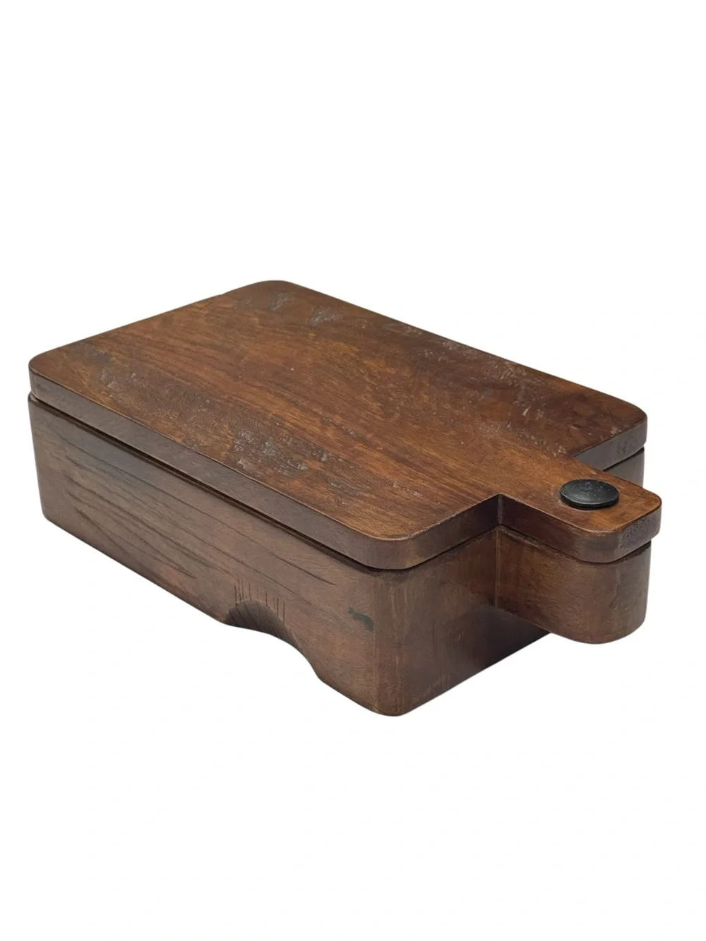 Vintage Williams Sonoma Rustic Heavy Wood Spice/Egg Box With Lid/Cutting Board